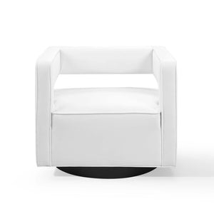 ModwayModway Booth Performance Velvet Swivel Armchair EEI-3948 EEI-3948-WHI- BetterPatio.com