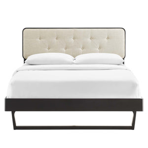 ModwayModway Bridgette King Wood Platform Bed With Angular Frame MOD-6644 MOD-6644-BLK-BEI- BetterPatio.com