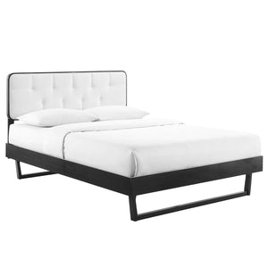 ModwayModway Bridgette King Wood Platform Bed With Angular Frame MOD-6644 MOD-6644-BLK-WHI- BetterPatio.com