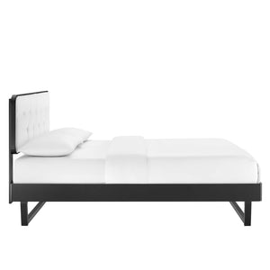 ModwayModway Bridgette King Wood Platform Bed With Angular Frame MOD-6644 MOD-6644-BLK-WHI- BetterPatio.com