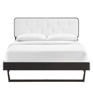 ModwayModway Bridgette King Wood Platform Bed With Angular Frame MOD-6644 MOD-6644-BLK-WHI- BetterPatio.com