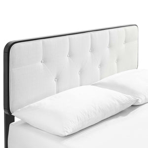 ModwayModway Bridgette King Wood Platform Bed With Angular Frame MOD-6644 MOD-6644-BLK-WHI- BetterPatio.com