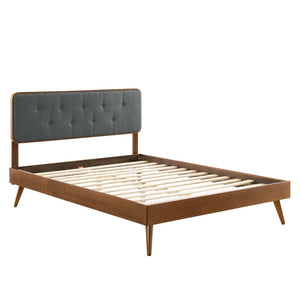 ModwayModway Bridgette King Wood Platform Bed With Splayed Legs MOD-6647 MOD-6647-WAL-CHA- BetterPatio.com