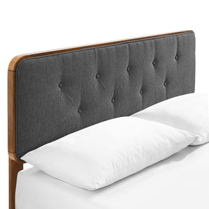 ModwayModway Bridgette Queen Wood Platform Bed With Splayed Legs MOD-6388 MOD-6388-WAL-CHA- BetterPatio.com