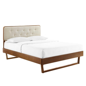 ModwayModway Bridgette Twin Wood Platform Bed With Angular Frame MOD-6645 MOD-6645-WAL-BEI- BetterPatio.com