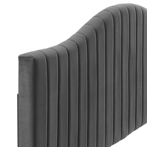 ModwayModway Brielle Channel Tufted Performance Velvet King/California King Headboard MOD-6560 MOD-6560-CHA- BetterPatio.com