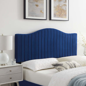 ModwayModway Brielle Channel Tufted Performance Velvet King/California King Headboard MOD-6560 MOD-6560-NAV- BetterPatio.com