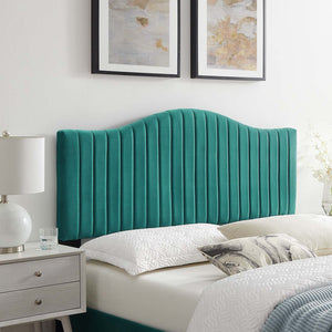 ModwayModway Brielle Channel Tufted Performance Velvet King/California King Headboard MOD-6560 MOD-6560-TEA- BetterPatio.com