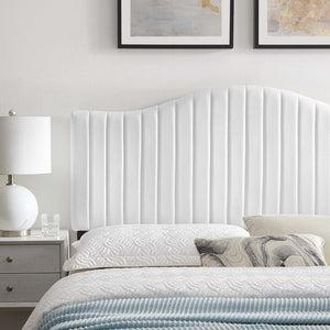 ModwayModway Brielle Channel Tufted Performance Velvet King/California King Headboard MOD-6560 MOD-6560-WHI- BetterPatio.com