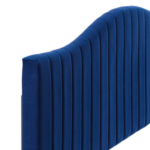 ModwayModway Brielle Channel Tufted Performance Velvet Twin Headboard MOD-6558 MOD-6558-NAV- BetterPatio.com