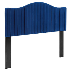 ModwayModway Brielle Channel Tufted Performance Velvet Twin Headboard MOD-6558 MOD-6558-NAV- BetterPatio.com