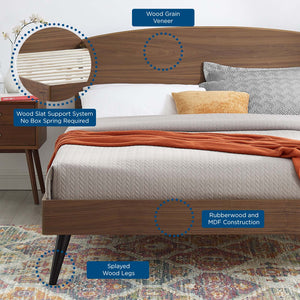 ModwayModway Bronwen King Wood Platform Bed MOD-6255 MOD-6255-WAL- BetterPatio.com