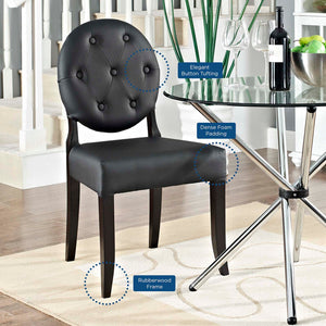 ModwayModway Button Dining Side Chair Set of 2 EEI-1279 EEI-1279-BLK- BetterPatio.com