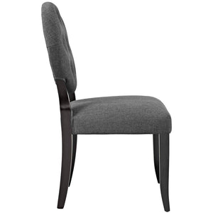 ModwayModway Button Dining Side Chair Upholstered Fabric Set of 2 EEI-3329 EEI-3329-GRY- BetterPatio.com