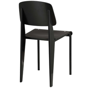 ModwayModway Cabin Dining Side Chair EEI-214 EEI-214-BLK-BLK- BetterPatio.com