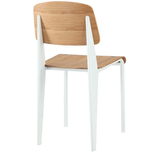 ModwayModway Cabin Dining Side Chair EEI-214 EEI-214-NAT-WHI- BetterPatio.com