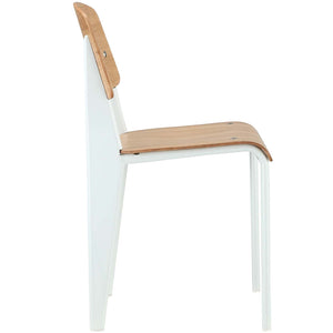 ModwayModway Cabin Dining Side Chair EEI-214 EEI-214-NAT-WHI- BetterPatio.com