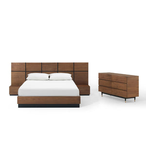 ModwayModway Caima 4-Piece Bedroom Set MOD-6296 MOD-6296-WAL-SET- BetterPatio.com