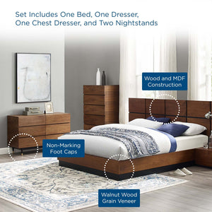 ModwayModway Caima 5-Piece Bedroom Set MOD-6300 MOD-6300-WAL-SET- BetterPatio.com