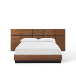 ModwayModway Caima Queen Platform Bed MOD-6187 MOD-6187-WAL- BetterPatio.com