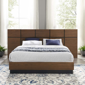 ModwayModway Caima Queen Platform Bed MOD-6187 MOD-6187-WAL- BetterPatio.com