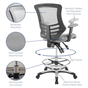 ModwayModway Calibrate Mesh Drafting Chair EEI-3043 EEI-3043-GRY- BetterPatio.com