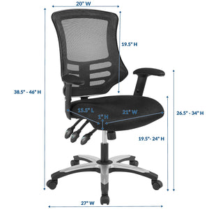 ModwayModway Calibrate Mesh Office Chair EEI-3042 EEI-3042-BLK- BetterPatio.com