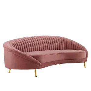 ModwayModway Camber Channel Tufted Performance Velvet Sofa EEI-4405 EEI-4405-DUS- BetterPatio.com