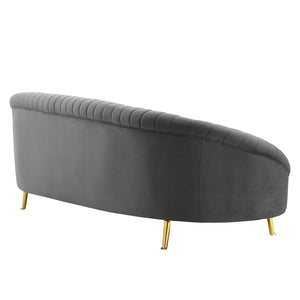 ModwayModway Camber Channel Tufted Performance Velvet Sofa EEI-4405 EEI-4405-GRY- BetterPatio.com
