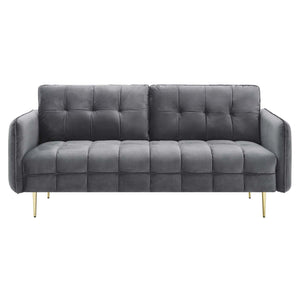 ModwayModway Cameron Tufted Performance Velvet Sofa EEI-4450 EEI-4450-GRY- BetterPatio.com