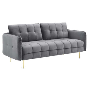 ModwayModway Cameron Tufted Performance Velvet Sofa EEI-4450 EEI-4450-GRY- BetterPatio.com