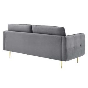 ModwayModway Cameron Tufted Performance Velvet Sofa EEI-4450 EEI-4450-GRY- BetterPatio.com