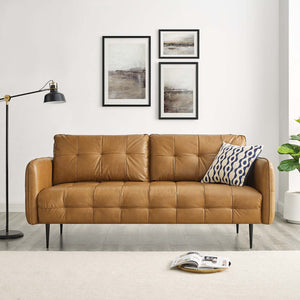 ModwayModway Cameron Tufted Vegan Leather Sofa EEI-4452 EEI-4452-TAN- BetterPatio.com