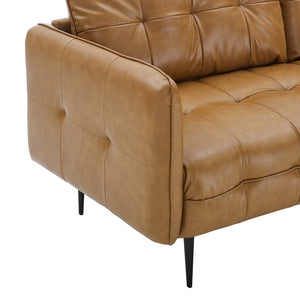 ModwayModway Cameron Tufted Vegan Leather Sofa EEI-4452 EEI-4452-TAN- BetterPatio.com