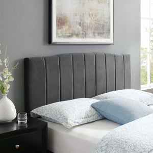 ModwayModway Camilla Channel Tufted Full/Queen Performance Velvet Headboard MOD-6182 MOD-6182-CHA- BetterPatio.com