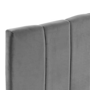 ModwayModway Camilla Channel Tufted Full/Queen Performance Velvet Headboard MOD-6182 MOD-6182-CHA- BetterPatio.com