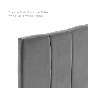 ModwayModway Camilla Channel Tufted Full/Queen Performance Velvet Headboard MOD-6182 MOD-6182-CHA- BetterPatio.com