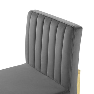 ModwayModway Carriage Dining Chair Performance Velvet Set of 2 EEI-4507 EEI-4507-GLD-CHA- BetterPatio.com