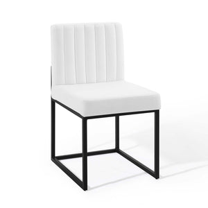 ModwayModway Carriage Dining Chair Upholstered Fabric Set of 2 EEI-4508 EEI-4508-BLK-WHI- BetterPatio.com