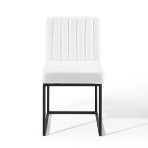ModwayModway Carriage Dining Chair Upholstered Fabric Set of 2 EEI-4508 EEI-4508-BLK-WHI- BetterPatio.com