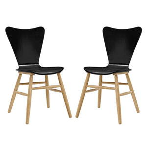 ModwayModway Cascade Dining Chair Set of 2 EEI-3476 EEI-3476-BLK- BetterPatio.com