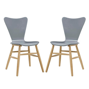 ModwayModway Cascade Dining Chair Set of 2 EEI-3476 EEI-3476-GRY- BetterPatio.com