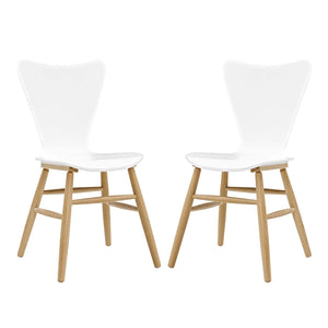 ModwayModway Cascade Dining Chair Set of 2 EEI-3476 EEI-3476-WHI- BetterPatio.com