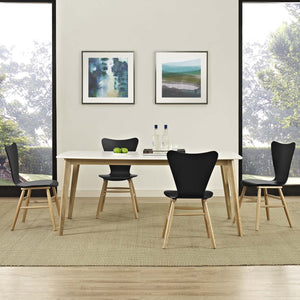 ModwayModway Cascade Dining Chair Set of 4 EEI-3380 EEI-3380-BLK- BetterPatio.com