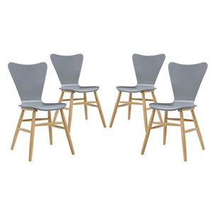 ModwayModway Cascade Dining Chair Set of 4 EEI-3380 EEI-3380-GRY- BetterPatio.com