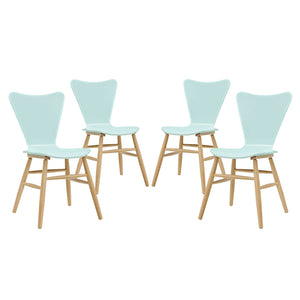 ModwayModway Cascade Dining Chair Set of 4 EEI-3380 EEI-3380-LBU- BetterPatio.com