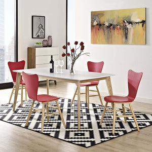 ModwayModway Cascade Dining Chair Set of 4 EEI-3380 EEI-3380-RED- BetterPatio.com