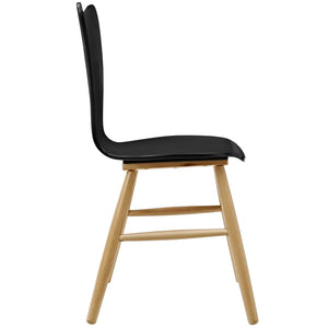 ModwayModway Cascade Wood Dining Chair EEI-2672 EEI-2672-BLK- BetterPatio.com