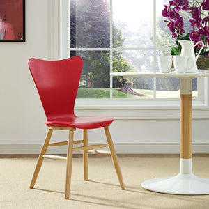 ModwayModway Cascade Wood Dining Chair EEI-2672 EEI-2672-RED- BetterPatio.com