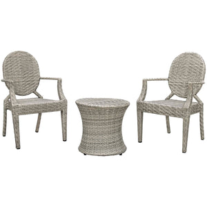 ModwayModway Casper 3 Piece Outdoor Patio Set EEI-4014 EEI-4014-LGR-SET- BetterPatio.com